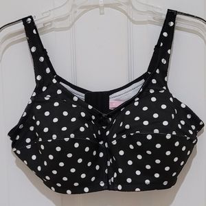 NWOT Comfortchoice Black Polka Dot Full Cover Bra
